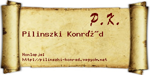 Pilinszki Konrád névjegykártya
